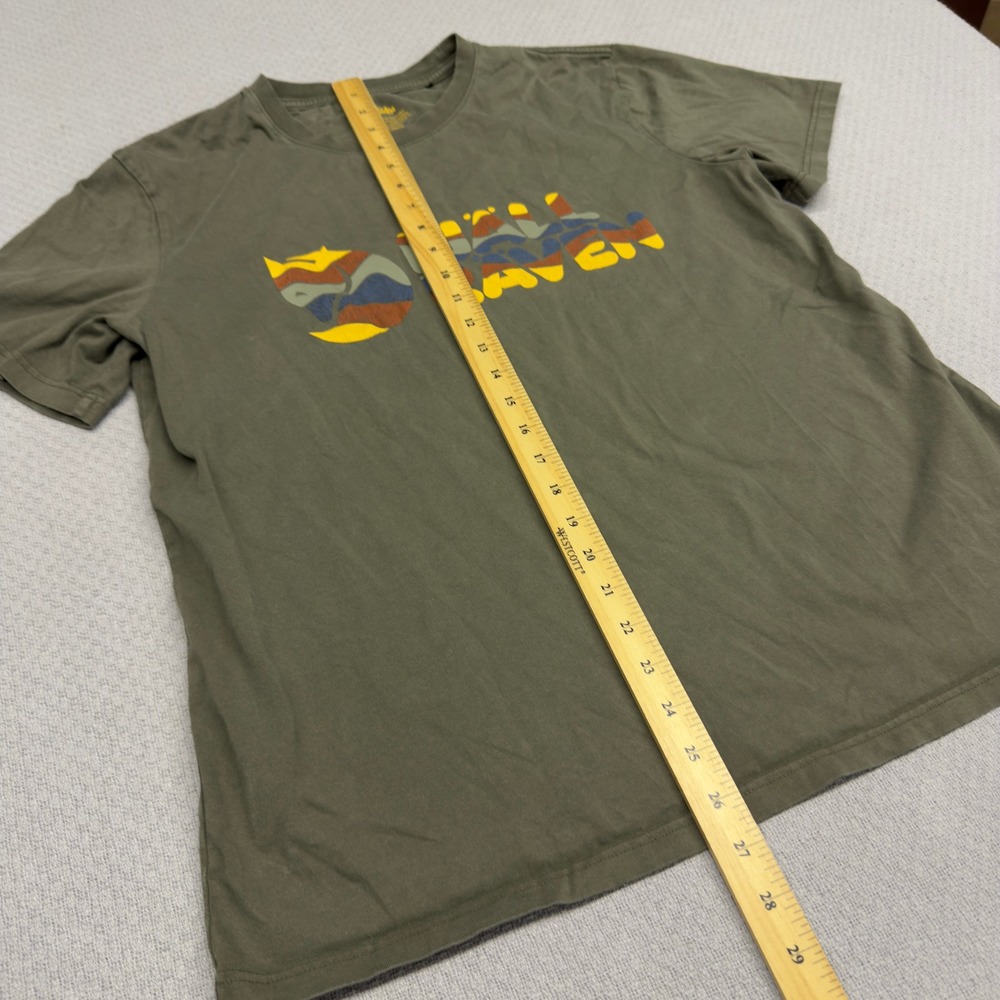 Fjallraven Shirt Mens Large Olive Green Multicolor Logo Graphic Tee Casual - Picture 7 of 7